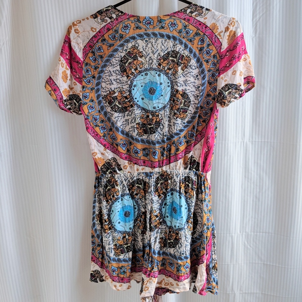 Boho Some Days Lovin Elephant Print Romper Uo - image 4